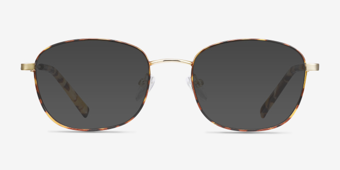 Fortune Tortoise MetalEyeglass Frames from EyeBuyDirect, with Tinted Lenses