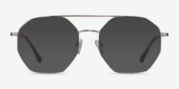 Eight Silver MetalEyeglass Frames from EyeBuyDirect, with Tinted Lenses