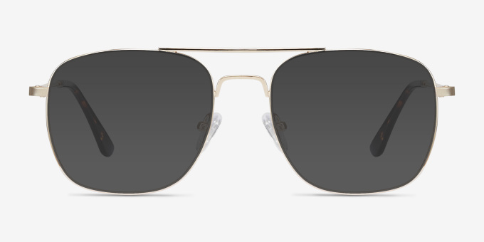 Fame Golden MetalEyeglass Frames from EyeBuyDirect, with Tinted Lenses
