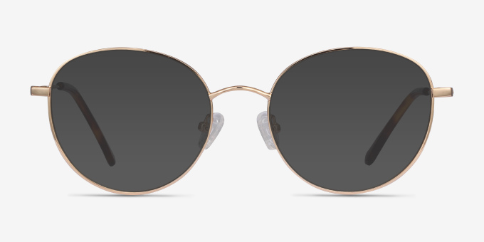 Twirl Golden MetalEyeglass Frames from EyeBuyDirect, with Tinted Lenses