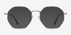 Octave Doré Métal Montures de lunettes de vue d'EyeBuyDirect, with Tinted Lenses