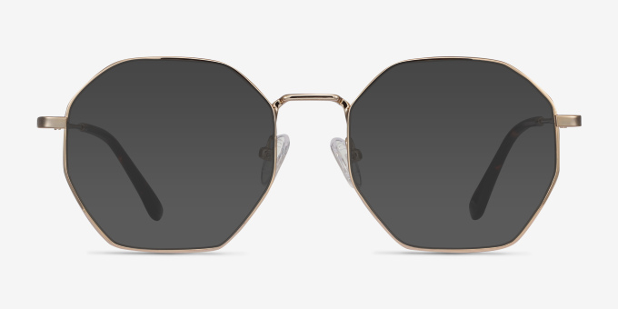 Octave Doré MétalMontures de lunettes de vue d'EyeBuyDirect, Avec des Verres Teintés