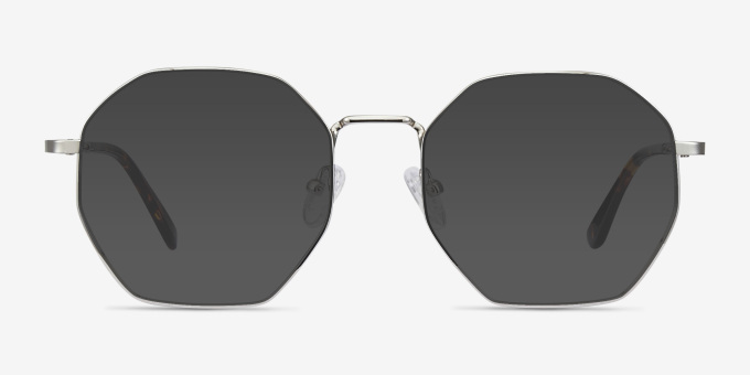 Octave Silver MetalEyeglass Frames from EyeBuyDirect, with Tinted Lenses