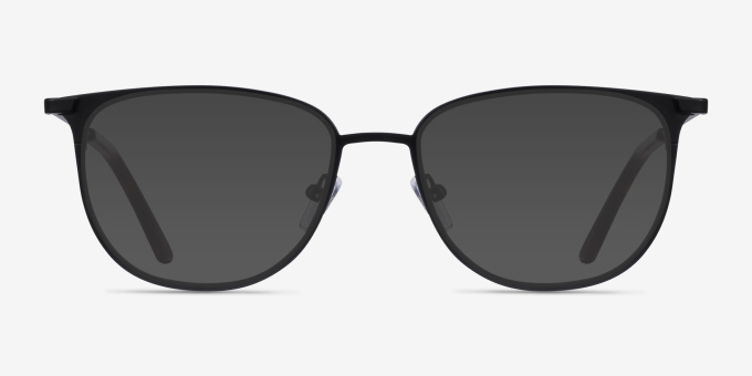 Vita Noir MétalMontures de lunettes de vue d'EyeBuyDirect, Avec des Verres Teintés
