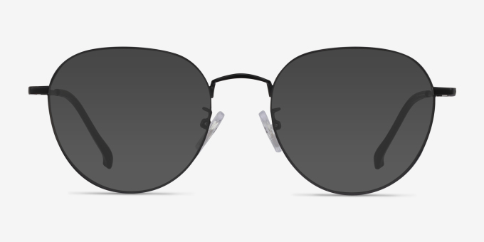 Inspire Black MetalEyeglass Frames from EyeBuyDirect, with Tinted Lenses