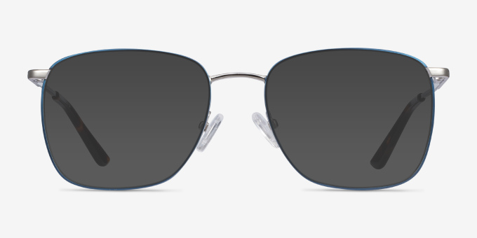 Reason Navy MetalEyeglass Frames from EyeBuyDirect, with Tinted Lenses