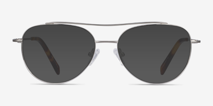 Max Silver MetalEyeglass Frames from EyeBuyDirect, with Tinted Lenses