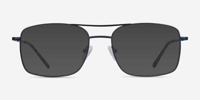 Daymo Navy MetalEyeglass Frames from EyeBuyDirect, with Tinted Lenses