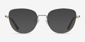 Clotilde Gold Metal Eyeglass Frames from EyeBuyDirect, with Tinted Lenses