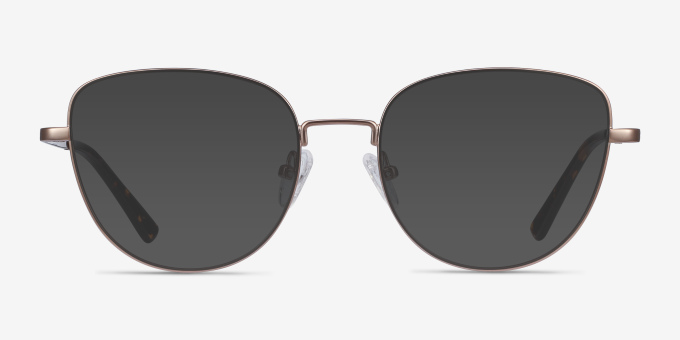 Clotilde Rose Gold MetalEyeglass Frames from EyeBuyDirect, with Tinted Lenses