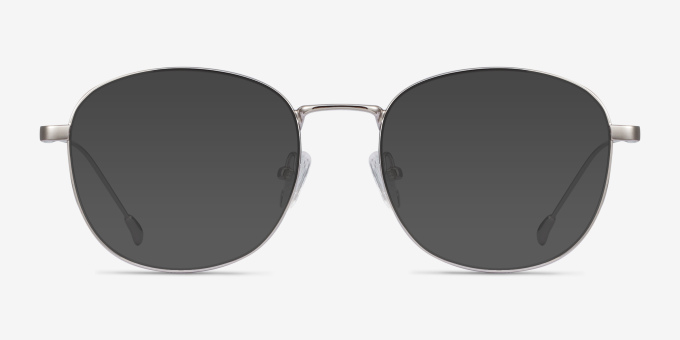 Vantage Silver MetalEyeglass Frames from EyeBuyDirect, with Tinted Lenses