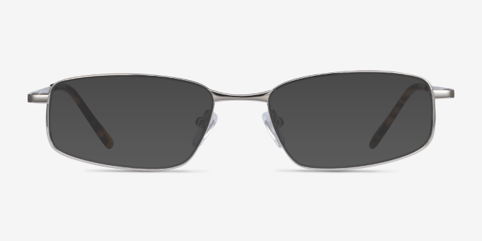 Destined Silver MetalEyeglass Frames from EyeBuyDirect, with Tinted Lenses