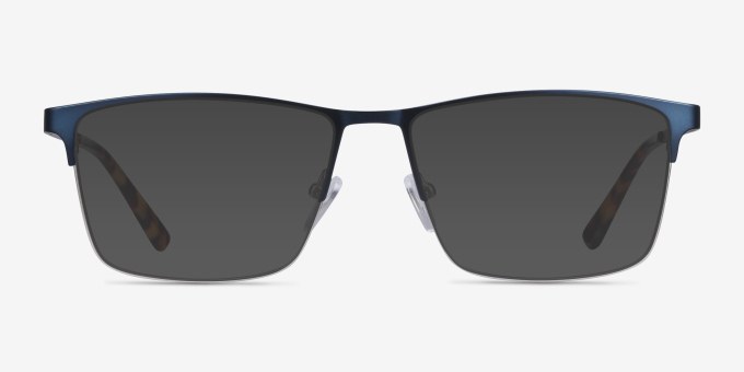 Edito Navy MetalEyeglass Frames from EyeBuyDirect, with Tinted Lenses