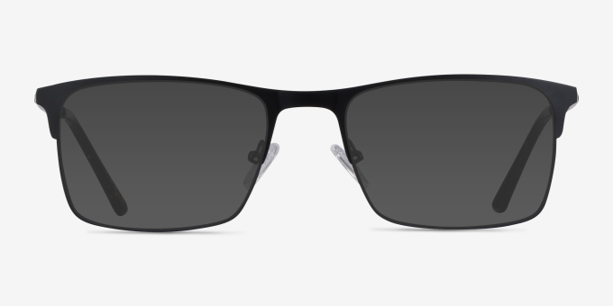 Vigo Black MetalEyeglass Frames from EyeBuyDirect, with Tinted Lenses