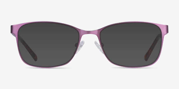 Videl Purple MetalEyeglass Frames from EyeBuyDirect, with Tinted Lenses
