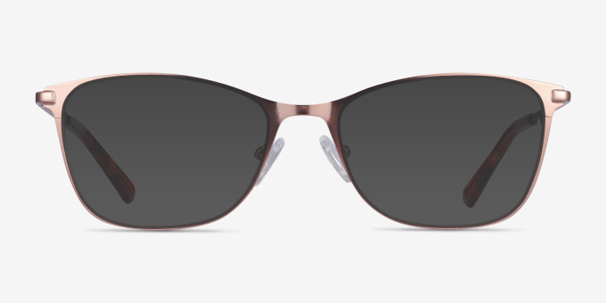 Kasia Rose Gold MetalEyeglass Frames from EyeBuyDirect, with Tinted Lenses