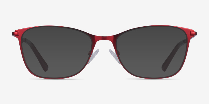 Kasia Burgundy MetalEyeglass Frames from EyeBuyDirect, with Tinted Lenses