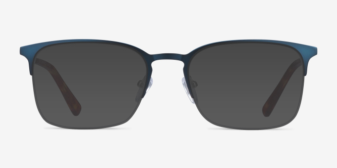 Vimy Blue MetalEyeglass Frames from EyeBuyDirect, with Tinted Lenses