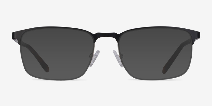 Valery Rectangle Black Semi Rimless Eyeglasses | Eyebuydirect