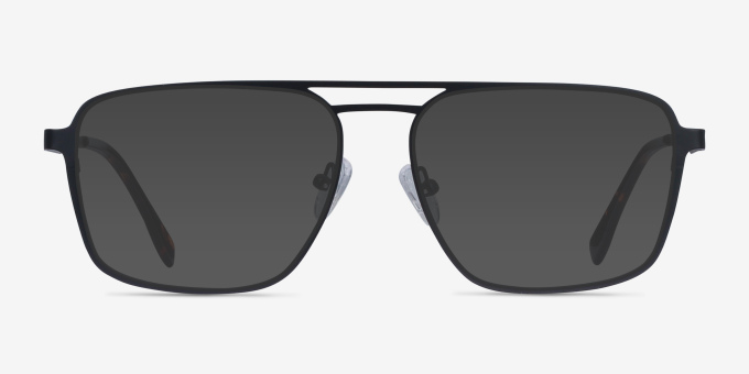 Gallo Black MetalEyeglass Frames from EyeBuyDirect, with Tinted Lenses
