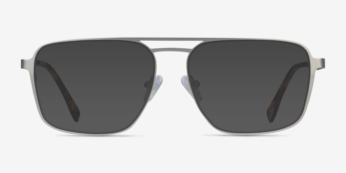 Gallo Silver MetalEyeglass Frames from EyeBuyDirect, with Tinted Lenses