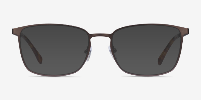 Strategy Gunmetal MetalEyeglass Frames from EyeBuyDirect, with Tinted Lenses