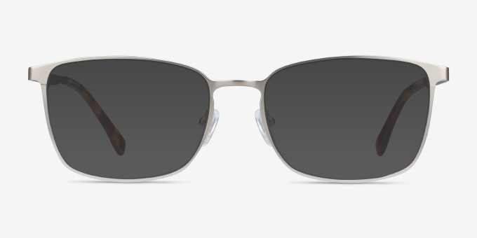 Strategy Silver MetalEyeglass Frames from EyeBuyDirect, with Tinted Lenses