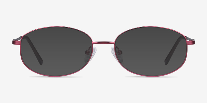 Embrace Burgundy MetalEyeglass Frames from EyeBuyDirect, with Tinted Lenses