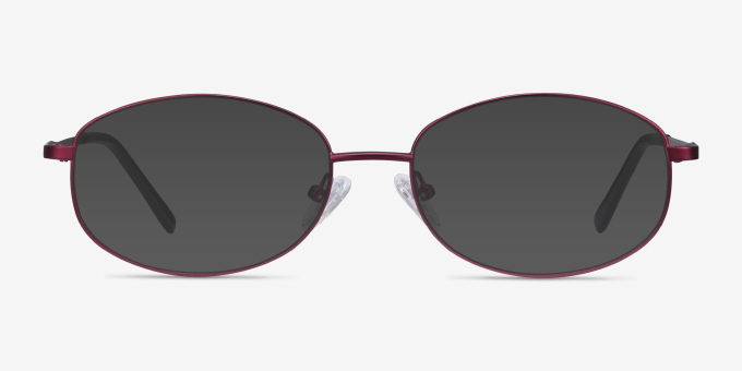 Embrace Purple MetalEyeglass Frames from EyeBuyDirect, with Tinted Lenses