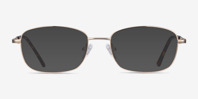 Path Golden MetalEyeglass Frames from EyeBuyDirect, with Tinted Lenses
