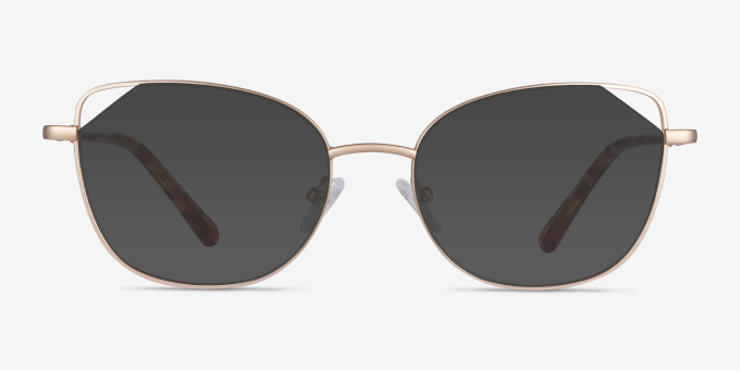 Moment Gold MetalEyeglass Frames from EyeBuyDirect, with Tinted Lenses