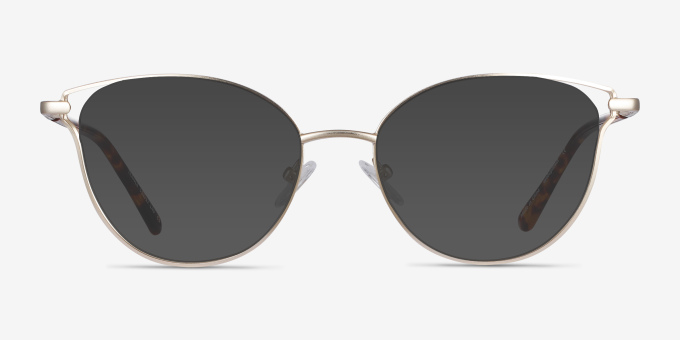 Trance Gold MetalEyeglass Frames from EyeBuyDirect, with Tinted Lenses