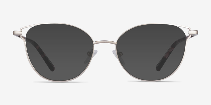 Trance Silver MetalEyeglass Frames from EyeBuyDirect, with Tinted Lenses
