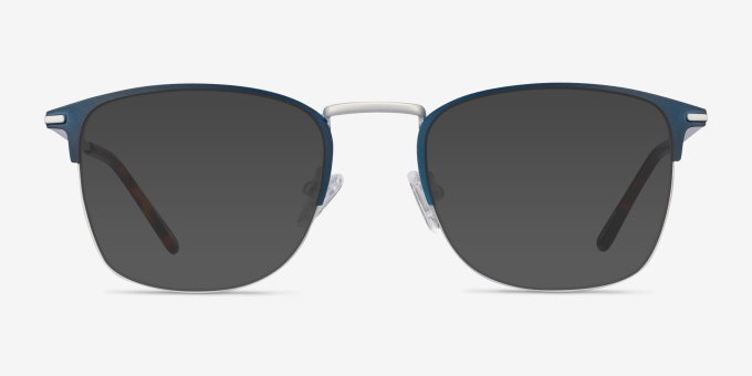 Poppy Navy MetalEyeglass Frames from EyeBuyDirect, with Tinted Lenses