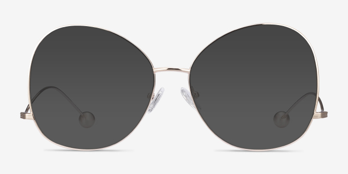 Renata Gold MetalEyeglass Frames from EyeBuyDirect, with Tinted Lenses