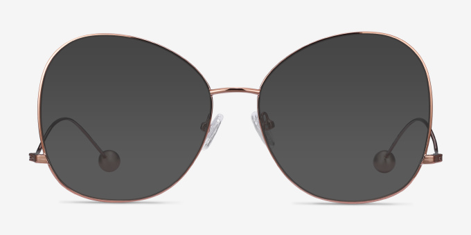 Renata Rose Gold MetalEyeglass Frames from EyeBuyDirect, with Tinted Lenses
