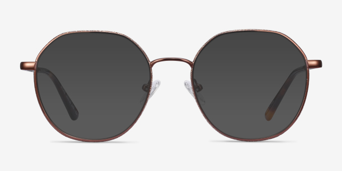 Sylvie Brown MetalEyeglass Frames from EyeBuyDirect, with Tinted Lenses