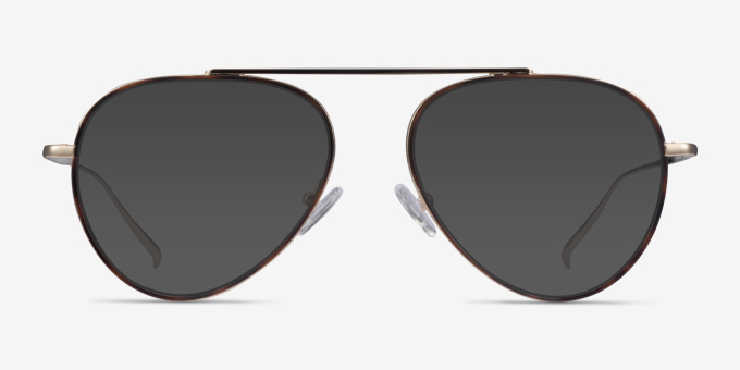 Cana Tortoise Gold MetalEyeglass Frames from EyeBuyDirect, with Tinted Lenses