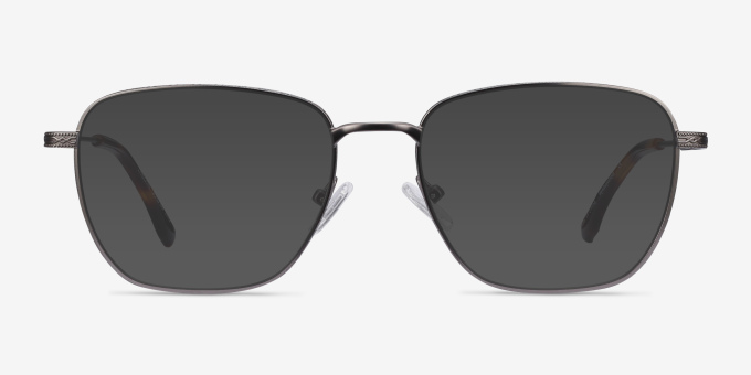 Throne Gunmetal MetalEyeglass Frames from EyeBuyDirect, with Tinted Lenses