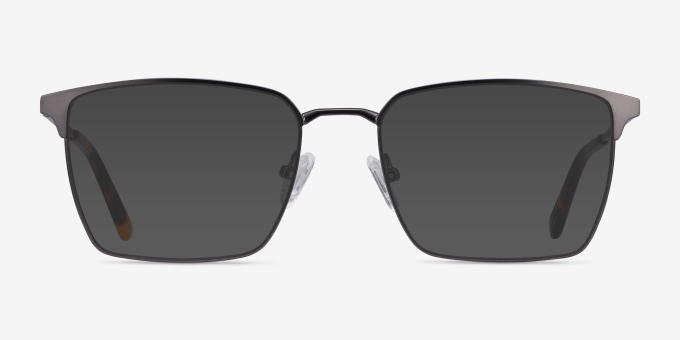 Metro Gunmetal MetalEyeglass Frames from EyeBuyDirect, with Tinted Lenses