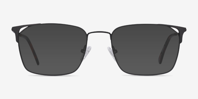Emett Black MetalEyeglass Frames from EyeBuyDirect, with Tinted Lenses