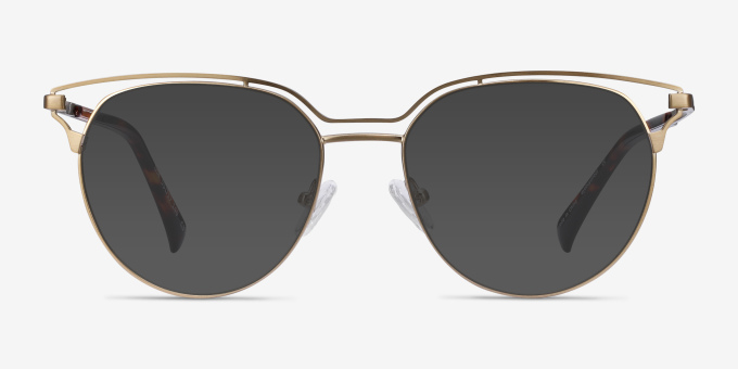 Gia Bronze MetalEyeglass Frames from EyeBuyDirect, with Tinted Lenses