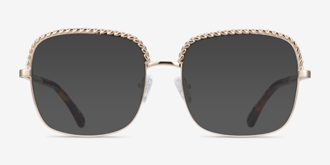 Astoria Doré MétalMontures de lunettes de vue d'EyeBuyDirect, Avec des Verres Teintés