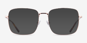 Dorato Or rose Métal Montures de lunettes de vue d'EyeBuyDirect, with Tinted Lenses