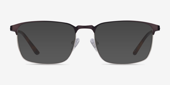 Oswald Matte Black MetalEyeglass Frames from EyeBuyDirect, with Tinted Lenses