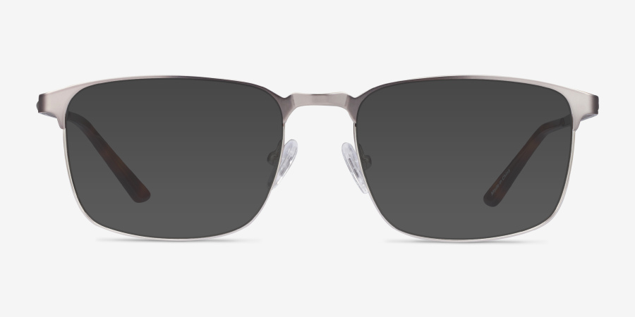 Oswald Rectangle Gunmetal Glasses for Men | Eyebuydirect