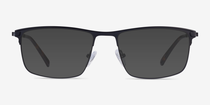 Harrison Black MetalEyeglass Frames from EyeBuyDirect, with Tinted Lenses