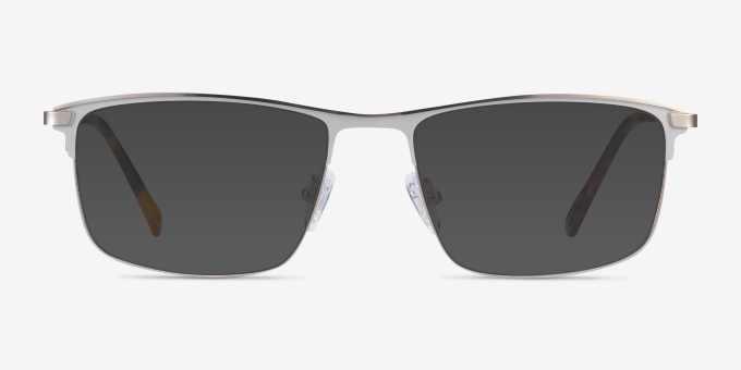 Harrison Silver MetalEyeglass Frames from EyeBuyDirect, with Tinted Lenses