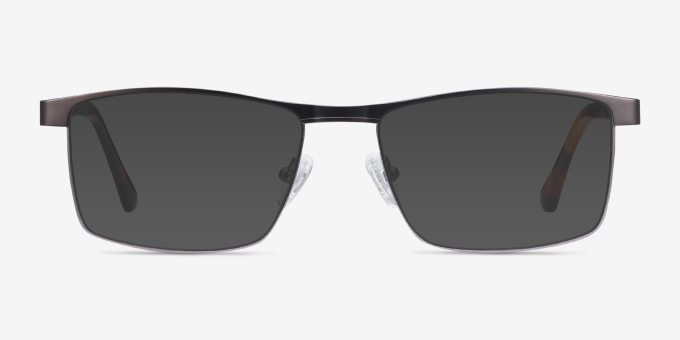 Julian Gunmetal MetalEyeglass Frames from EyeBuyDirect, with Tinted Lenses