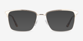 Nathaniel Doré Métal Montures de lunettes de vue d'EyeBuyDirect, with Tinted Lenses